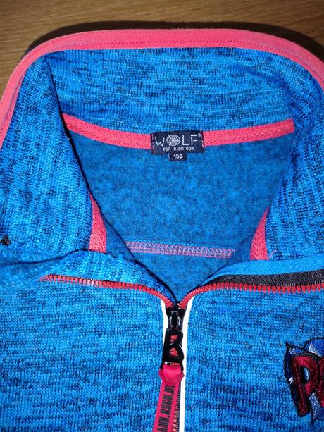 Dětská teplá outdoorová pletená mikina wolf 158, wolf,158