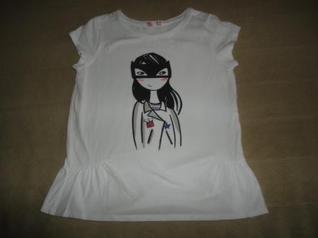 Jako nové bílé triko s potiskem, vel. 8 let, 128