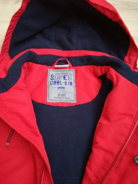 Dětská bunda jaro/podzim s kapucí zn. f&f, f&f,92