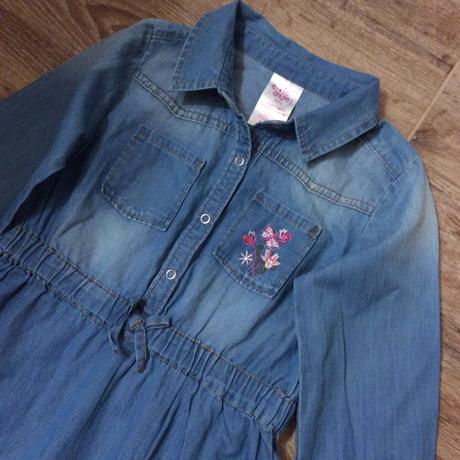 Riflové šaty s výšivkou, evie angel,116