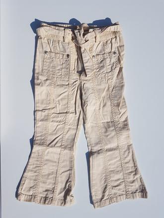 F118 dívčí plátěné kalhoty vel. 98-104, 98
