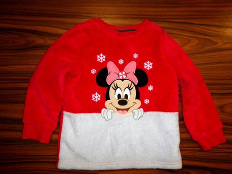 Vánoční flísová mikina s minnie, 104