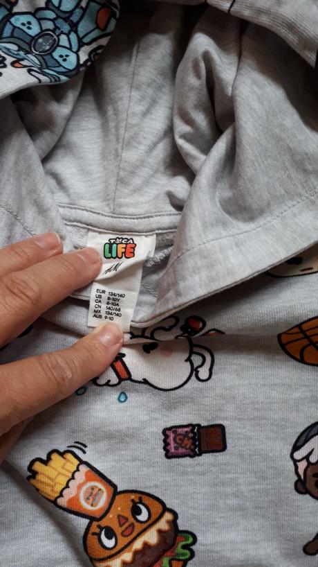 Lehčí, tenčí mikina, h&m,134