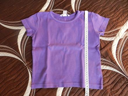 Tričko krátký rukáv fialové, h&m,104