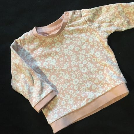 Vel. 62 růžová mikina s kytičkama, 62