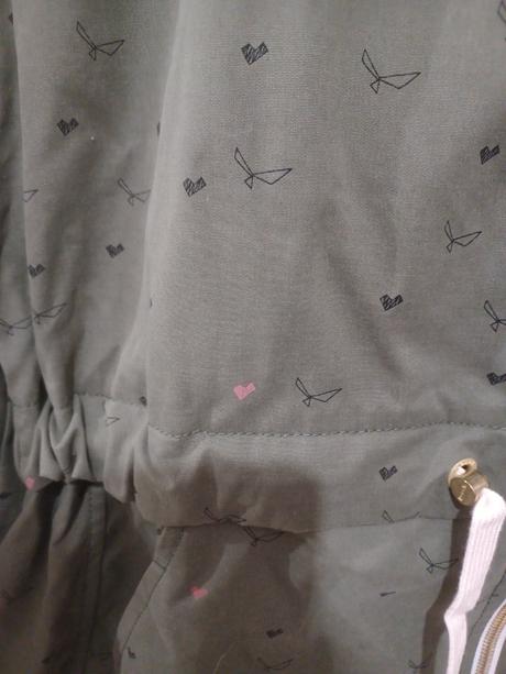 Khaki parka bench s ptáčky, bench,m