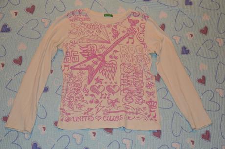 Benetton bavlněné tričko s potiskem, benetton,134