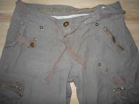 Lehké plátěné delší kraťasy - tříčtvrťáky, philip russel,xs