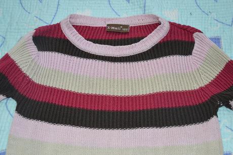 Bavlněná pletená tunika šaty, dlouhý svetr, 122