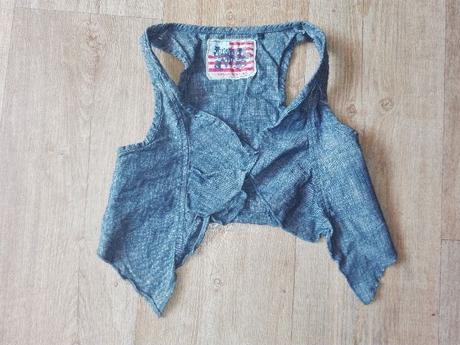 Riflová krátká vestička dívčí next vel.116, next,116