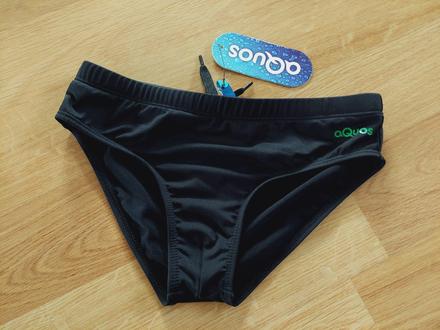 Plavky zn. aquos , černé, vel. 140-146, 140