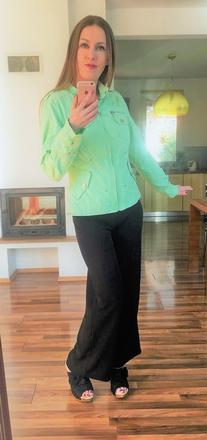 Zelená bunda, vel m-xl, street one, l