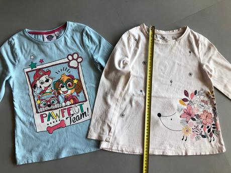 2 trika tlapková patrola ježek tyrkys bílá 5-6let, f&f,110