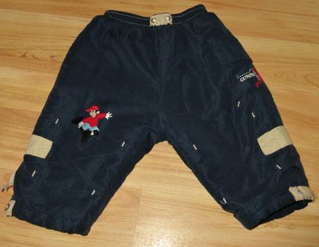 Komplet vyteplené kalhoty s vestou, 74