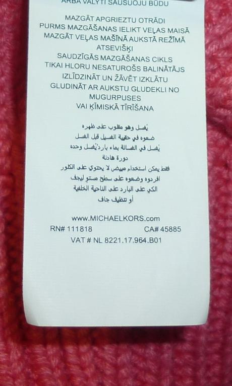 Sytě růžová pletená vesta s rolákem michael kors, michael kors,xs