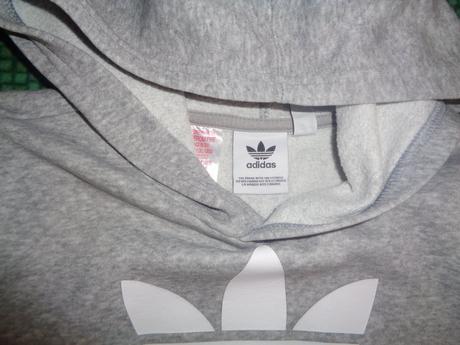 Krásná šedá bavlněná mikina adidas, adidas,116