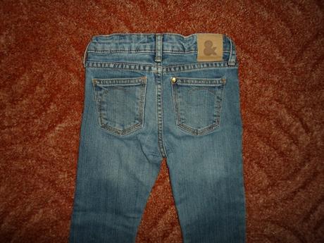 Modré kalhoty rifle džíny h&m s elastenem sqin, h&m,110