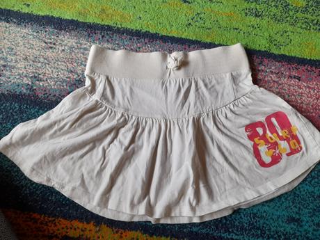 Bílá minisukně s číslem, vel.134, 134