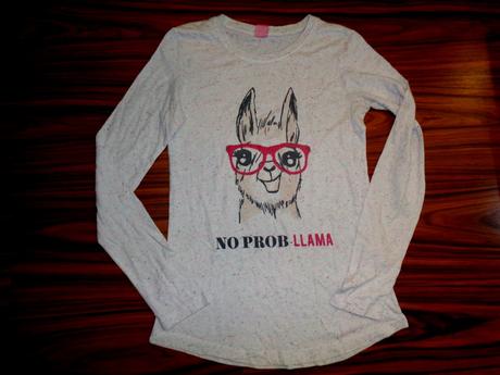 Krásné delší tričko s lamou 158/164, 158