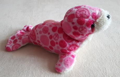 Dětský hračka - růžový plyšový tuleň,