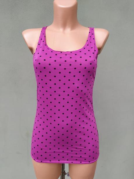 Puntíkatý top tílko divided - vel.34, h&m,xs
