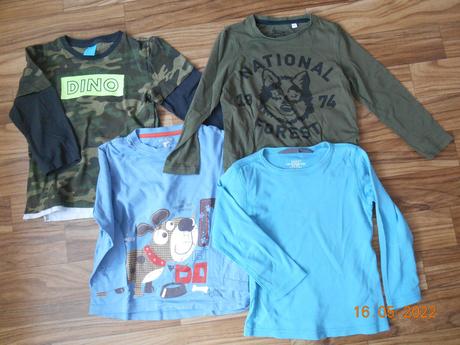 Mix triček dl rukáv - 104, h&m,104