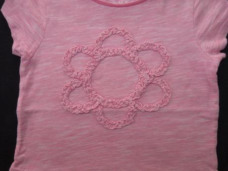 Bavlněné tričko s kytičkou vel.98, nutmeg,98