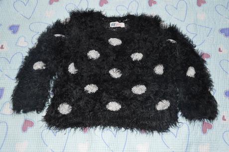 Chlupatkový svetr s puntíky, h&m,104