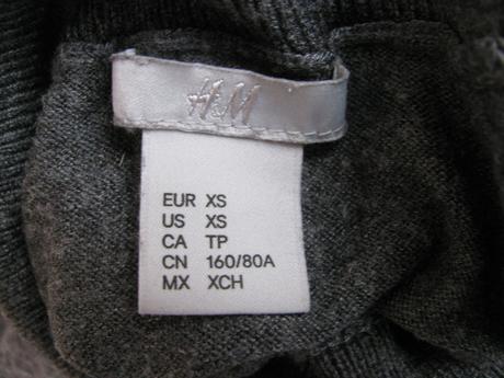 Dámský tenký šedý rolák h&m, h&m,xs