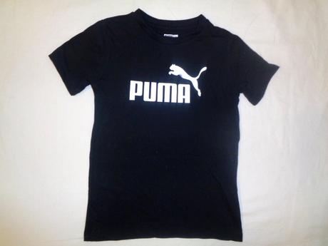Černé bavlněné tričko puma, puma,128