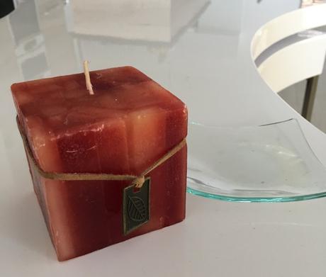 Skleněná miska pod svíčku, 