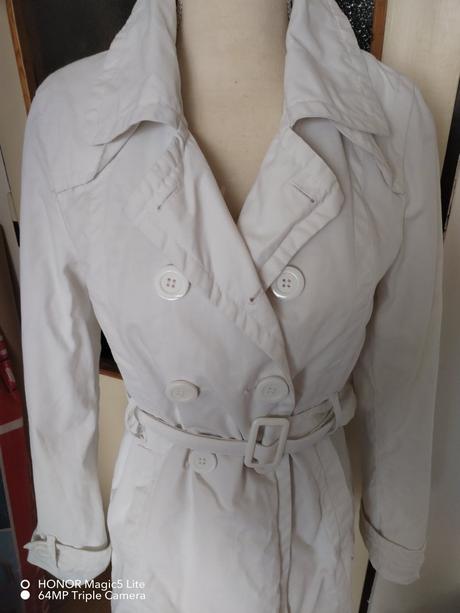 Jarní bílý trenčkot vel s-m, m