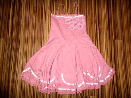 Luxusní starorůžové šaty s bohatou sukní, marks & spencer,140