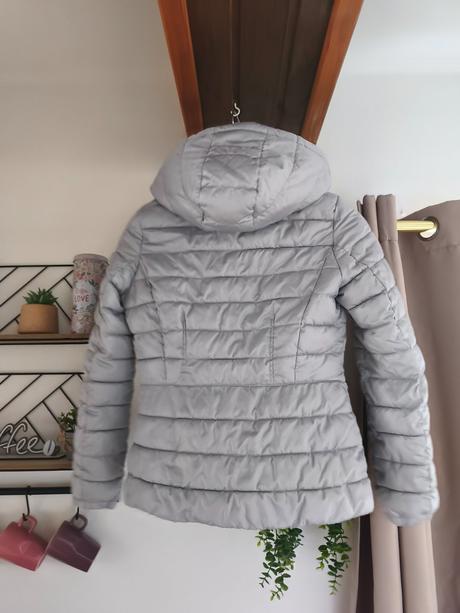 Šedá stříbrná prošívaná bunda, mohito,s