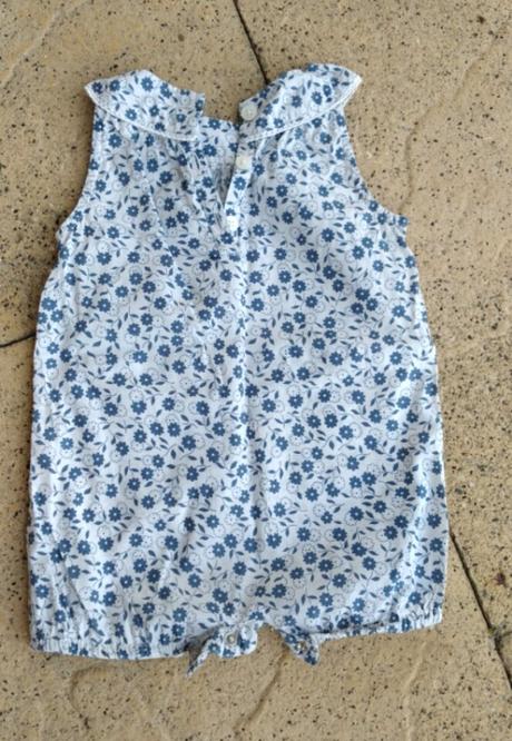 Letní plátěný overal / overálek bez rukávů, 74