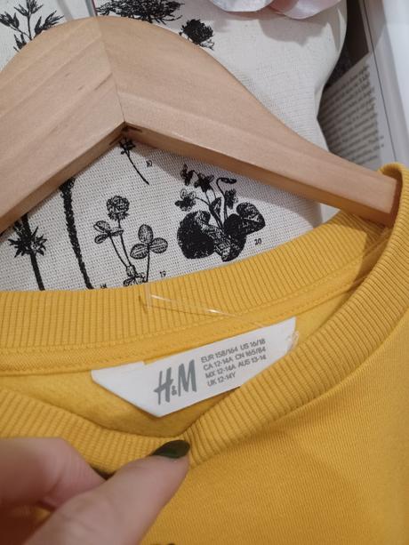 Žluto - bílá crop mikina h&m 158/164, xs/s, h&m,164