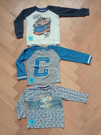 Triko dlouhý rukáv 98/104 - tlapková patrola, reserved,98