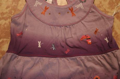 Dívčí šaty vážky, tukan, kamínky vel. 98 - 104, palomino,98