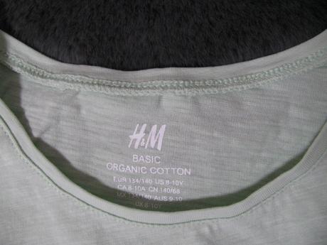Světle zelené tričko s volánky h&m 134/140, h&m,140