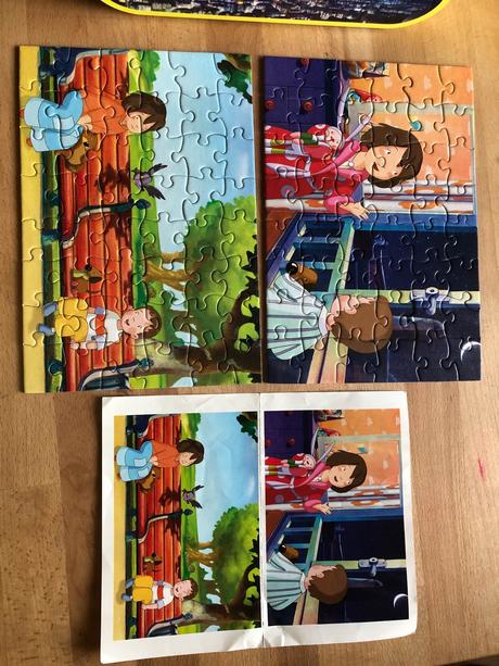 Laura a jeji hvezda - puzzle 4 kusy - kufrik,