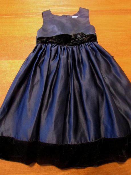 Modré slavnostní šatičky vel 98-104, 98