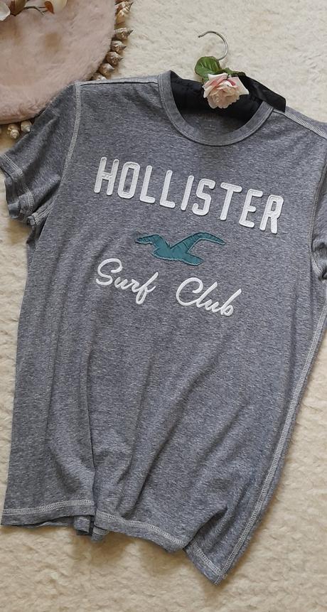 Hollister šedé melírové tričko, hollister,s