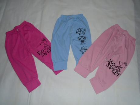 Tenké tepláky vel 86-110 pro hubené pumky, 80 / 86 / 92 / 98 / 104