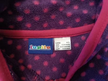 Dívčí fleecová mikina, lupilu, vel. 86/92, lupilu,86