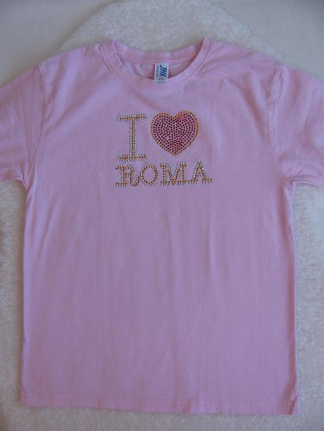 Růžové bavlněné tričko s pajetkami, 146