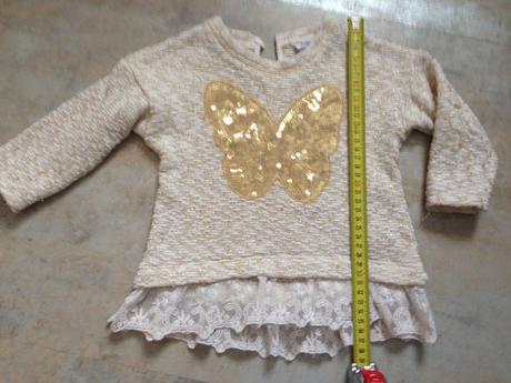 Tunika george 1-1,5roku,flitry,krajka,zlatý motýl, george,92