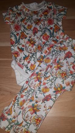 Body+leginy s květy komplet 80 next, next,80