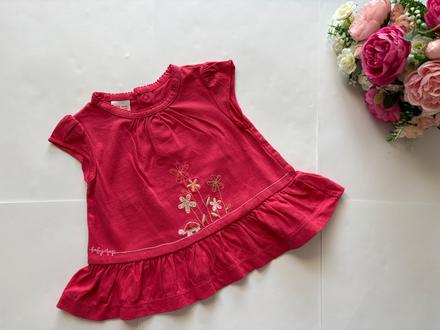 Tunika jahodové barvy- v.3/6 mes., gap,68