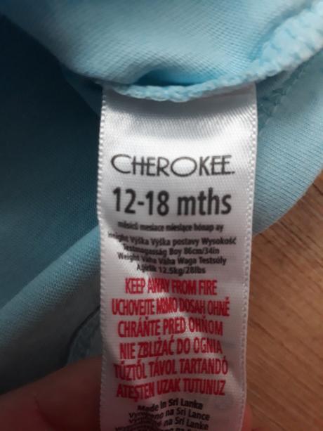 Tricko dlouhy rukav 12-18m cherokee, cherokee,86