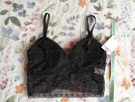 2x černá krajková braletka, sinsay,m